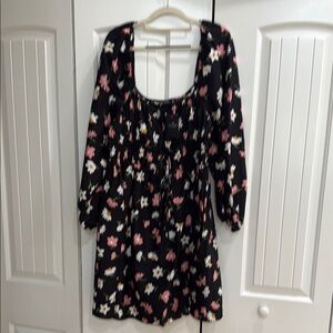 Kate Spade Black and Pink Bishop Sleeve Sundress